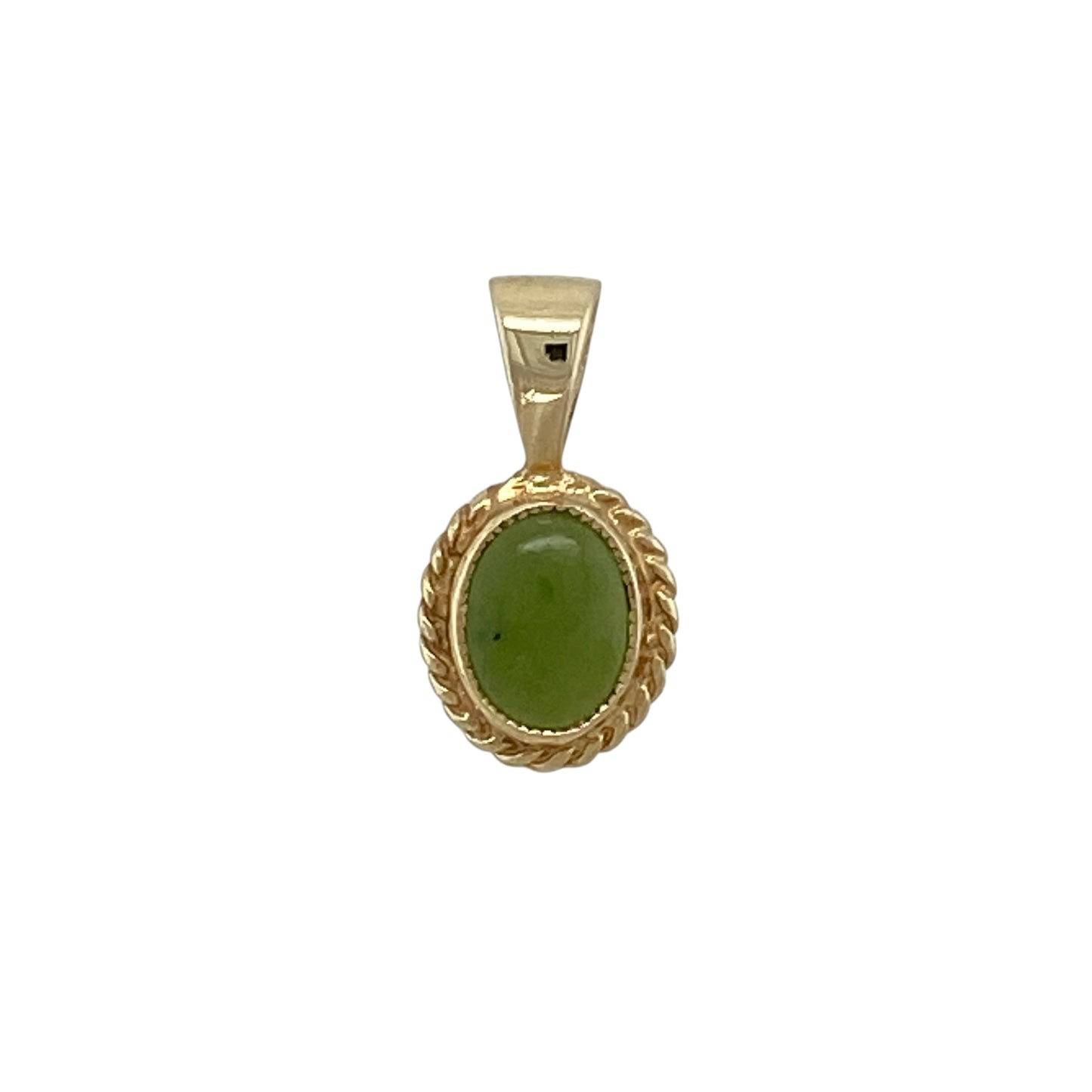 9ct Gold & Green Stone Pendant