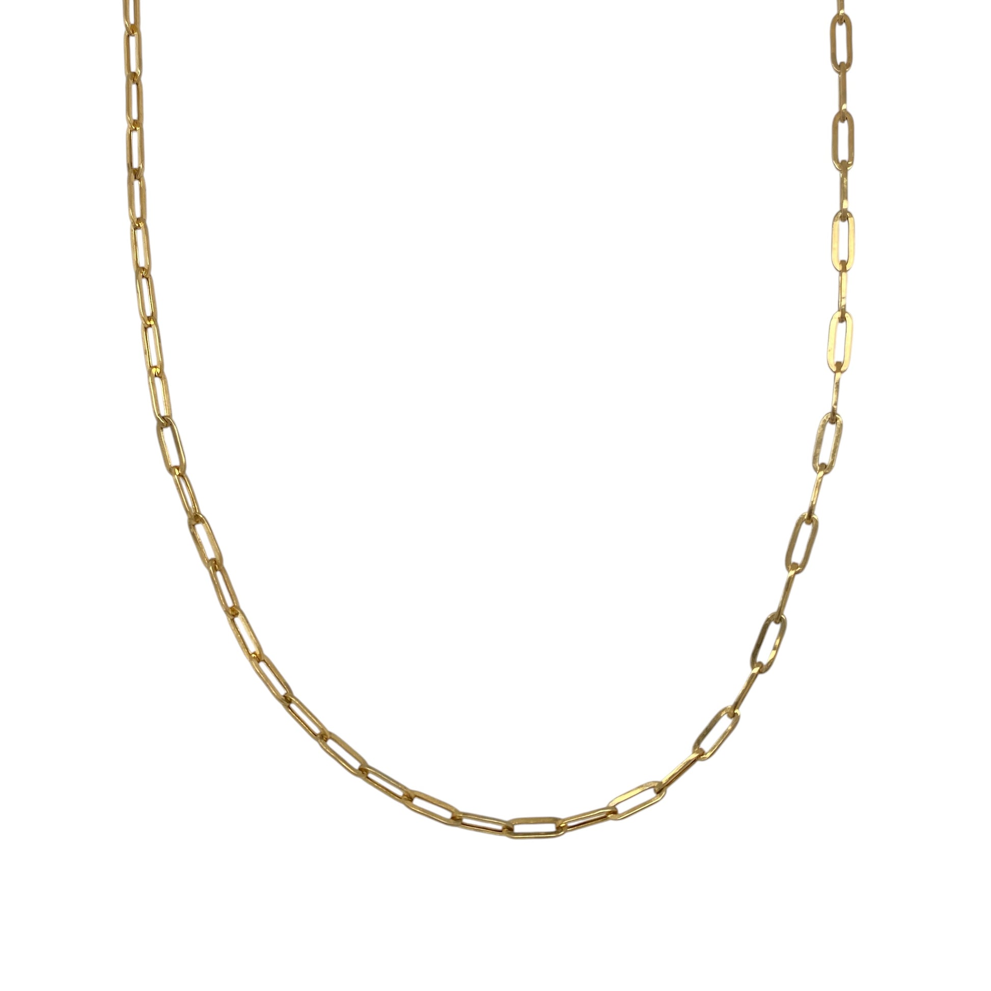 9ct Gold 20" Paperclip Chain