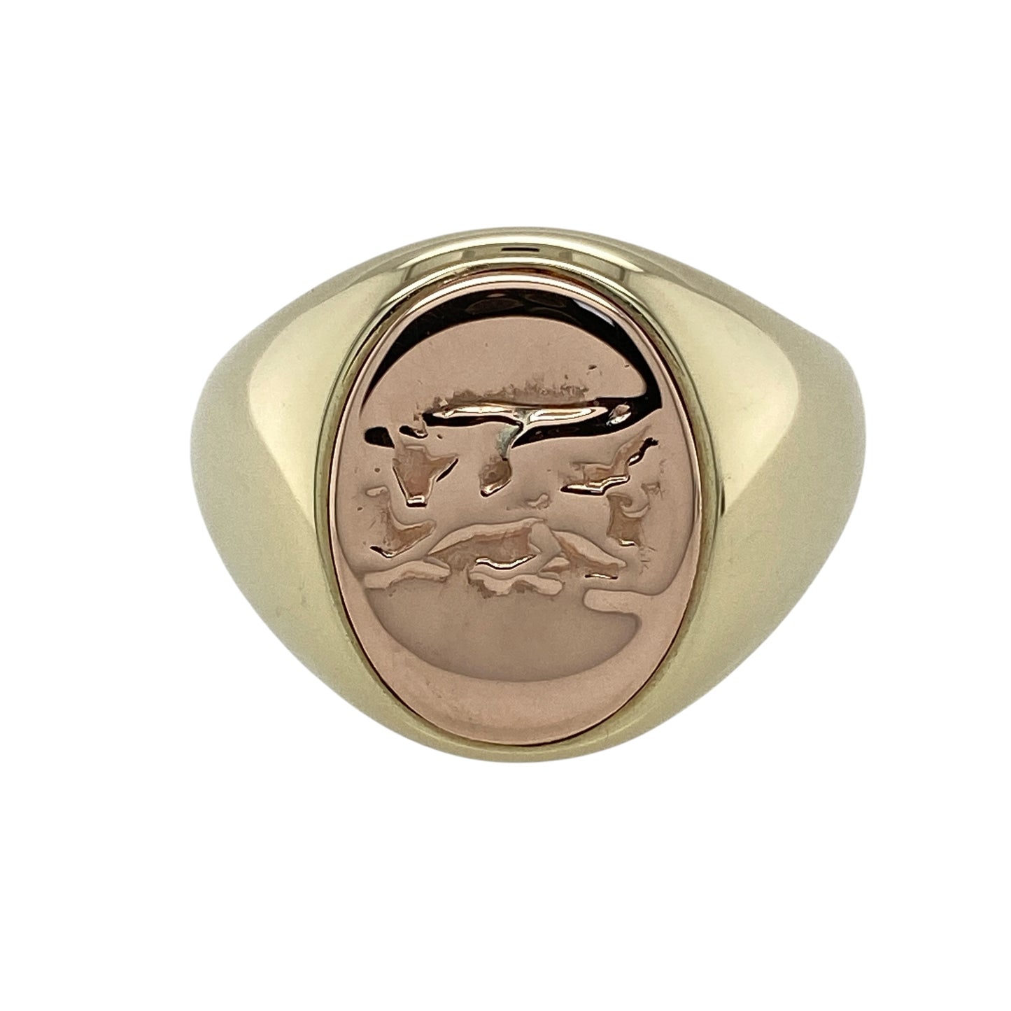 9ct Gold Clogau Welsh Dragon Oval Signet Ring