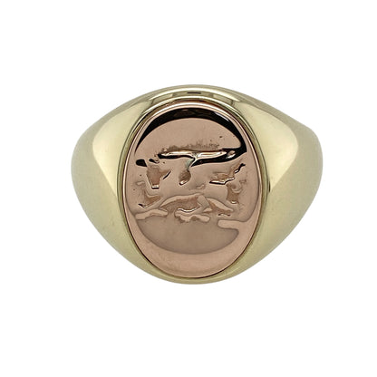 9ct Gold Clogau Welsh Dragon Oval Signet Ring