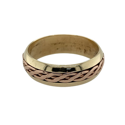 9ct Gold Cymru Metal Celtic Plaited Band Ring