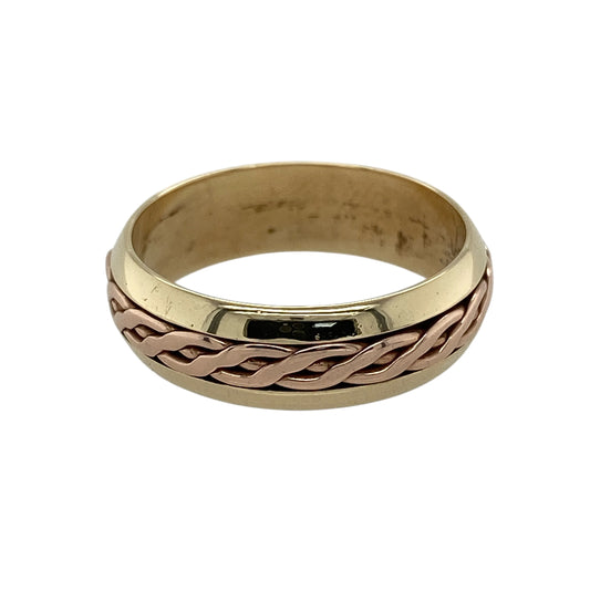 9ct Gold Cymru Metal Celtic Plaited Band Ring