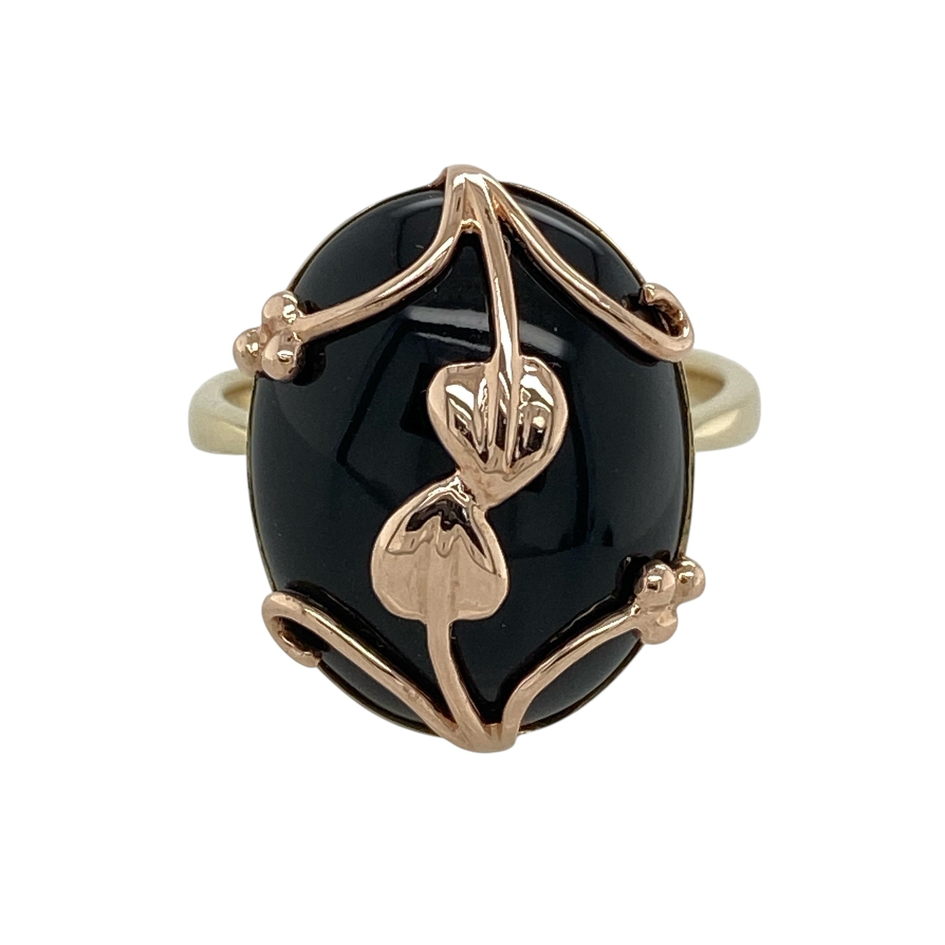 9ct Gold & Onyx Clogau Tree of Life Ring