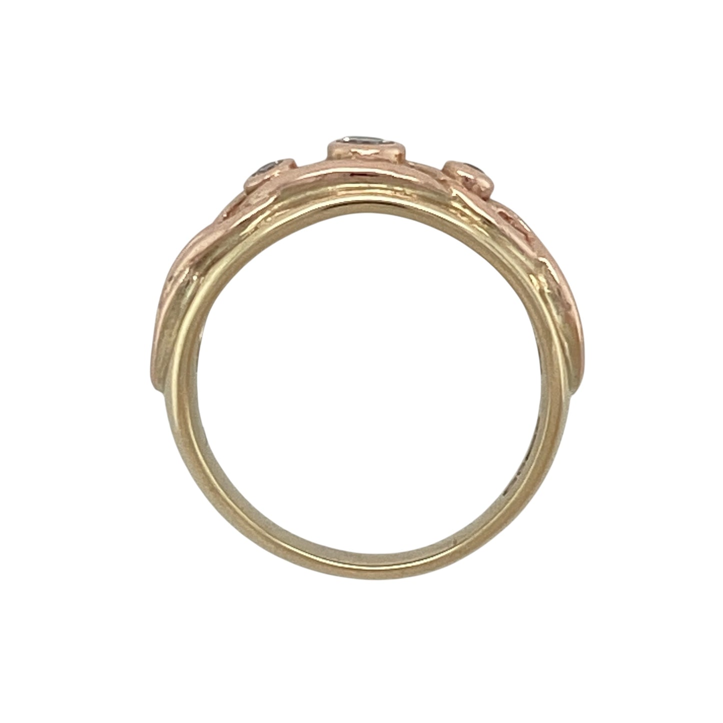 9ct Gold & Diamond Clogau Trilogy Celtic Knot Band Ring