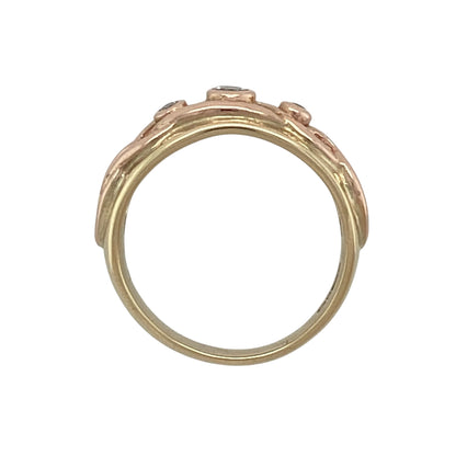 9ct Gold & Diamond Clogau Trilogy Celtic Knot Band Ring