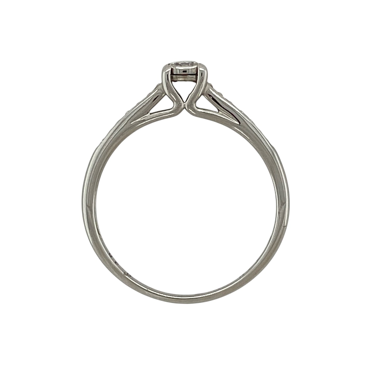 9ct White Gold & Diamond Solitaire Ring