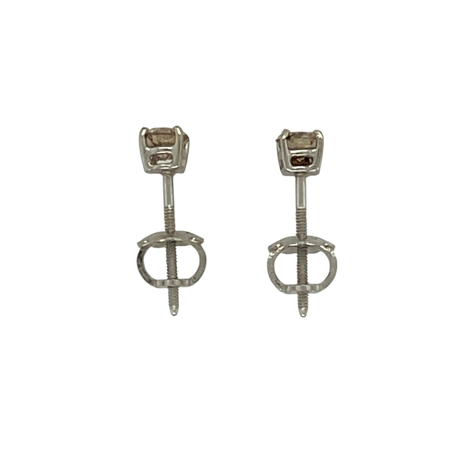 14ct White Gold & Diamond Stud Earrings
