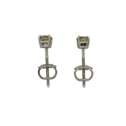 14ct White Gold & Diamond Stud Earrings