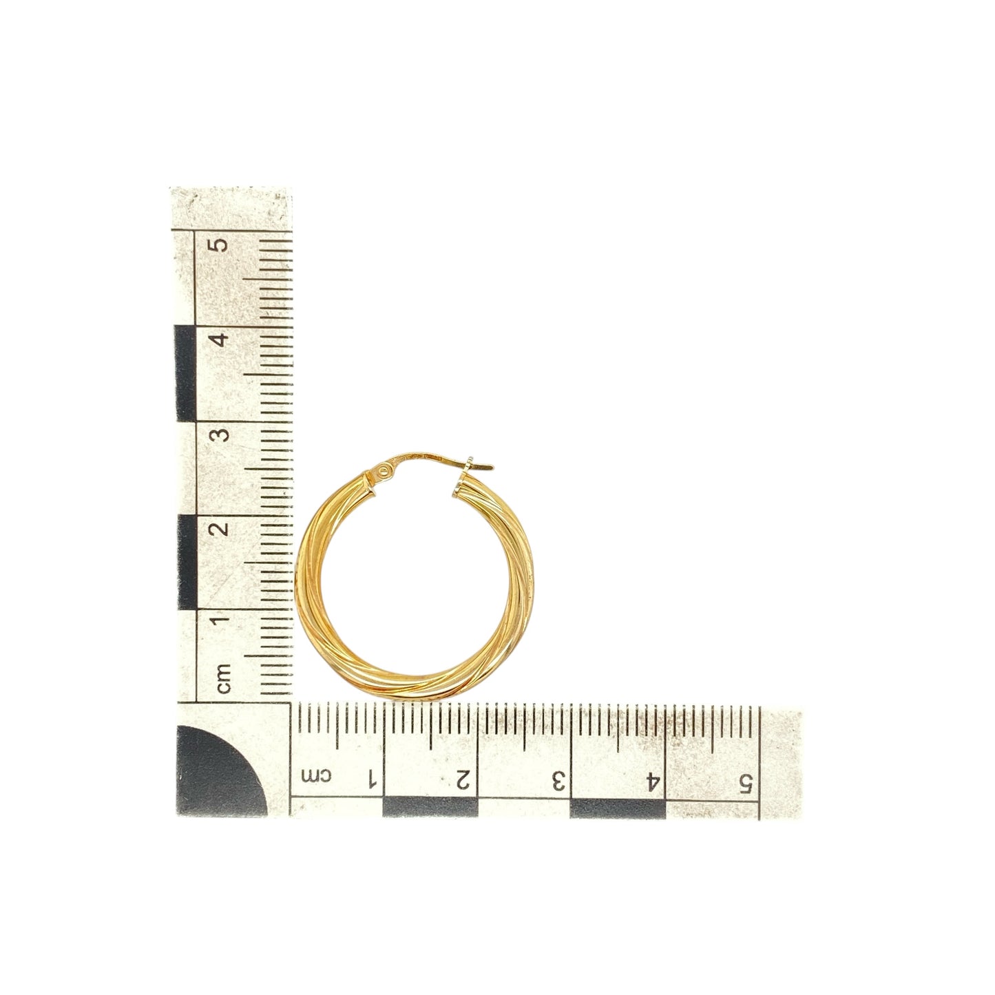 9ct Gold Twisted Hoop Creole Earrings
