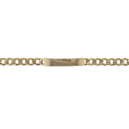 9ct Gold 8.5" Identity Curb Bracelet