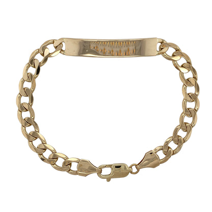 9ct Gold 8.5" Identity Curb Bracelet