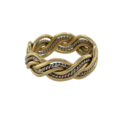 18ct Welsh Gold Twisted Band Ring