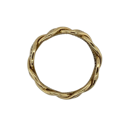 18ct Welsh Gold Twisted Band Ring