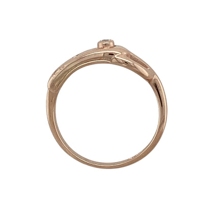 9ct Gold & Diamond Clogau Celtic Heart Style Ring