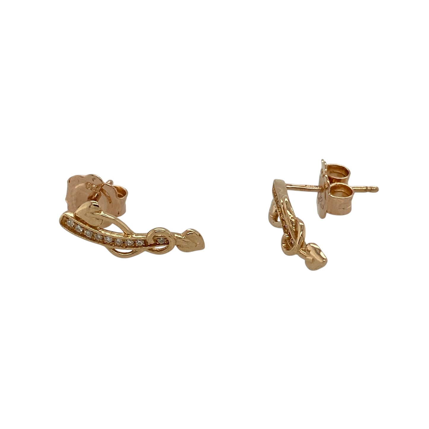 18ct Gold & Diamond Clogau Vine of Life Stud Earrings