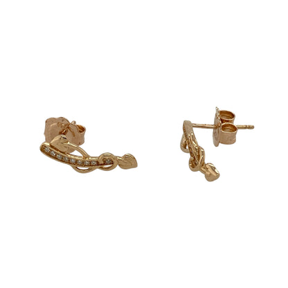 18ct Gold & Diamond Clogau Vine of Life Stud Earrings