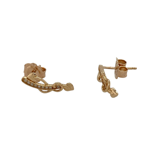 18ct Gold & Diamond Clogau Vine of Life Stud Earrings