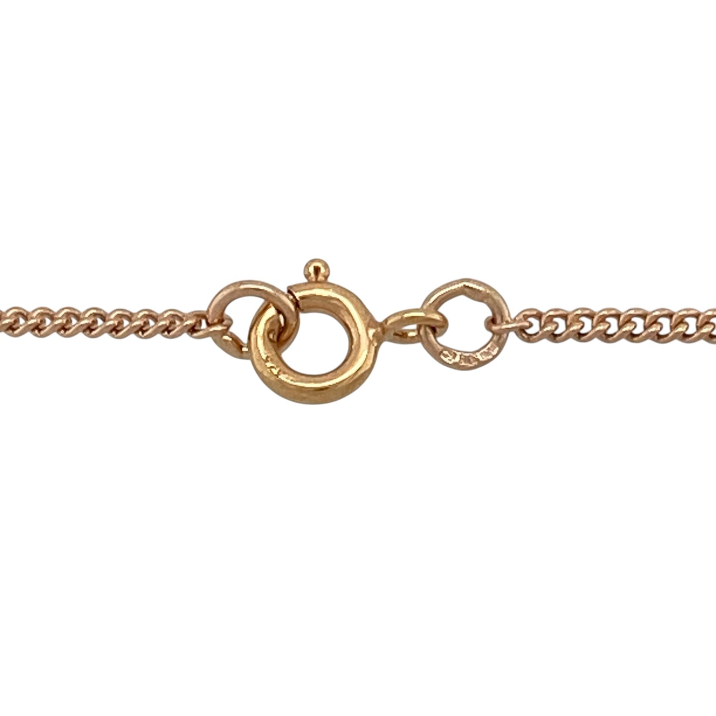 9ct Gold Heart Flower Lovespoon 18" Necklace
