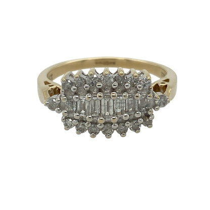 9ct Gold & Diamond Cluster Ring