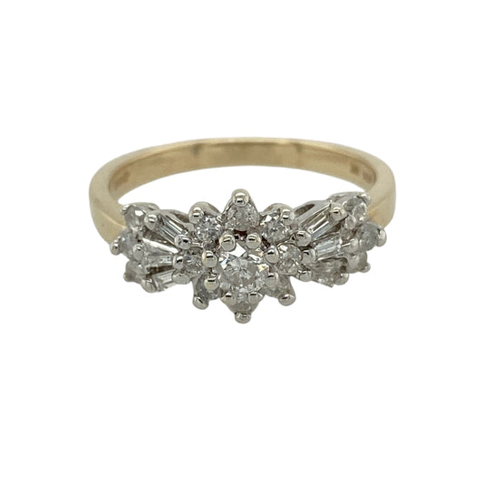 9ct Gold & Diamond Cluster Ring