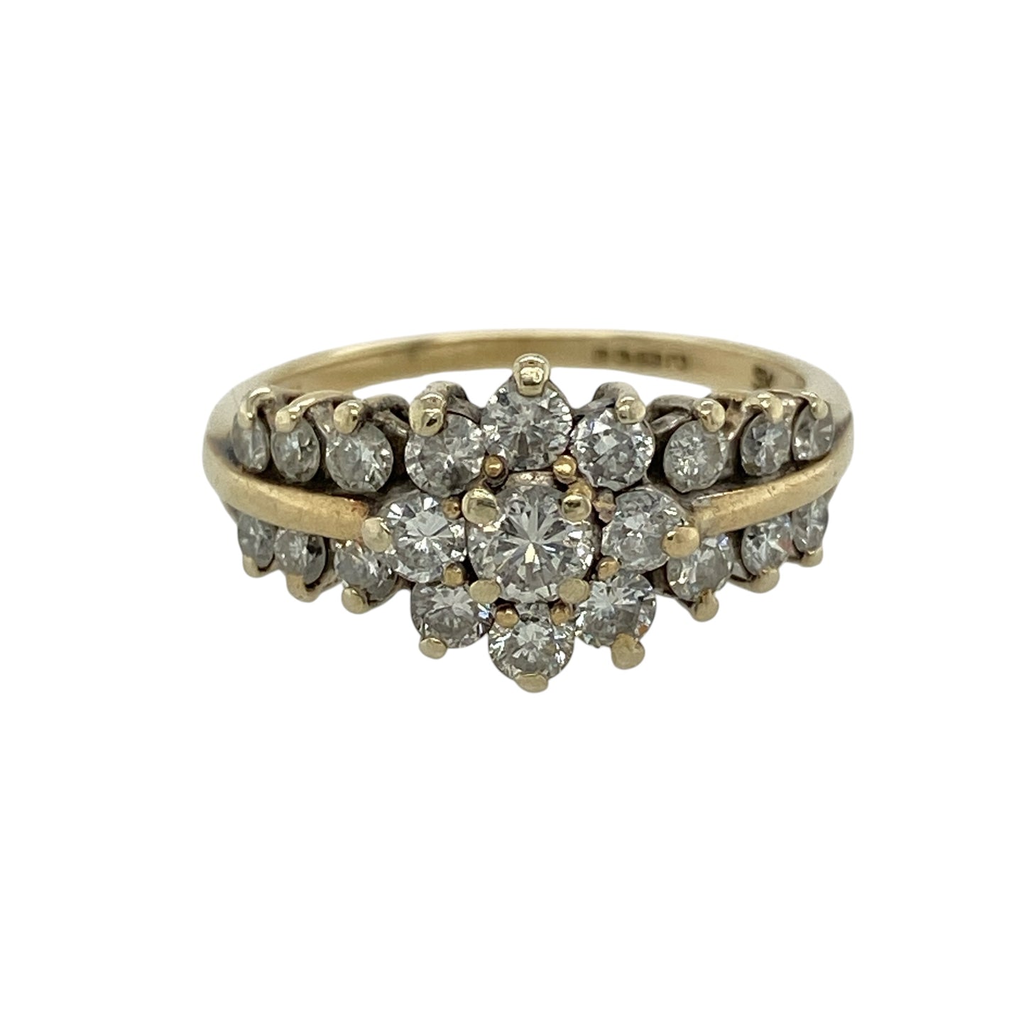 9ct Gold & Diamond Cluster Ring