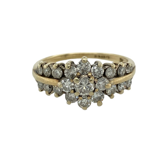 9ct Gold & Diamond Cluster Ring