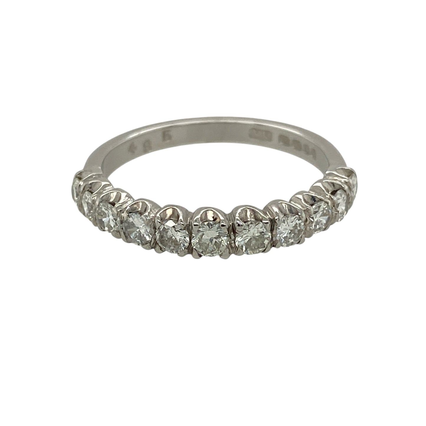 18ct White Gold & Diamond Band Ring