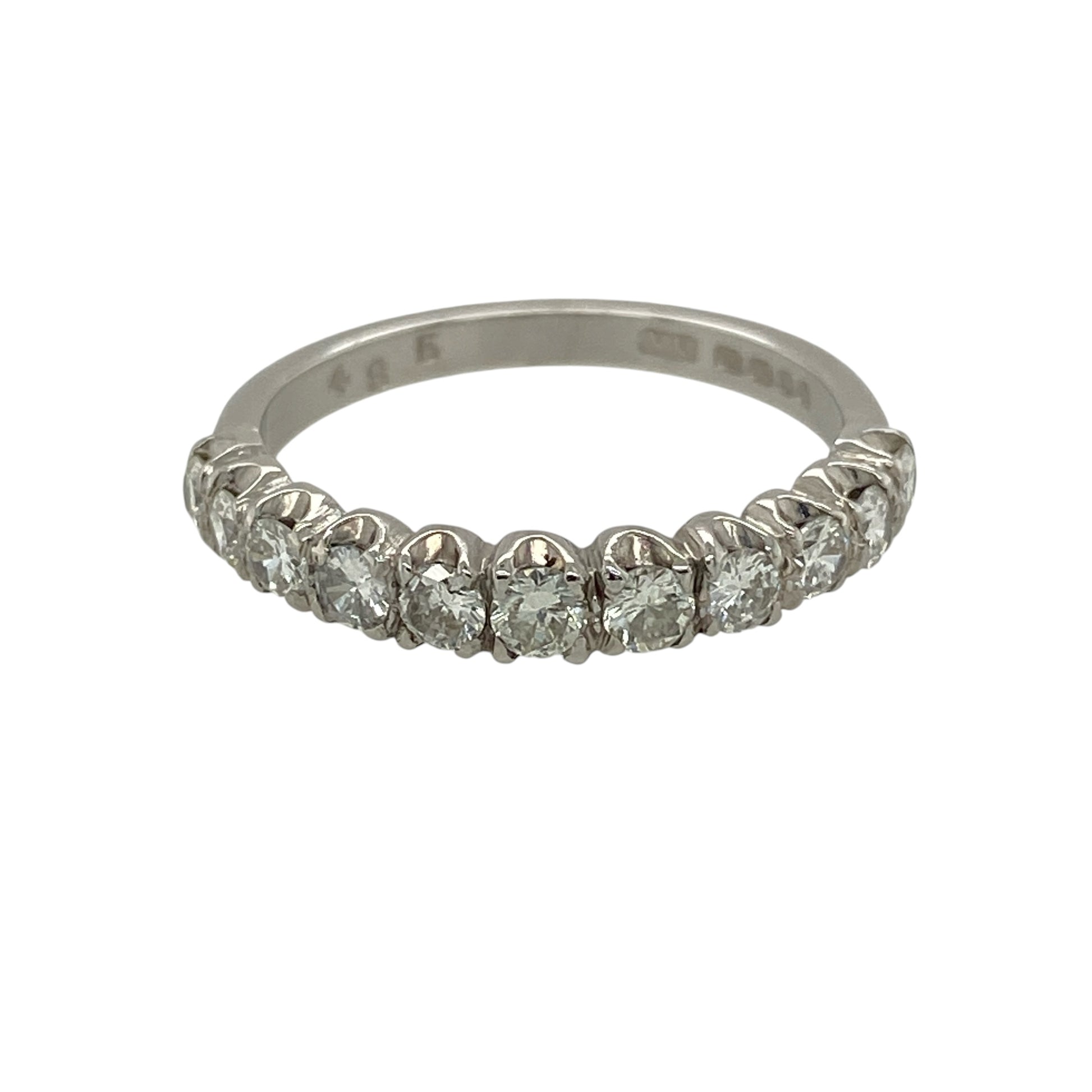 18ct White Gold & Diamond Band Ring