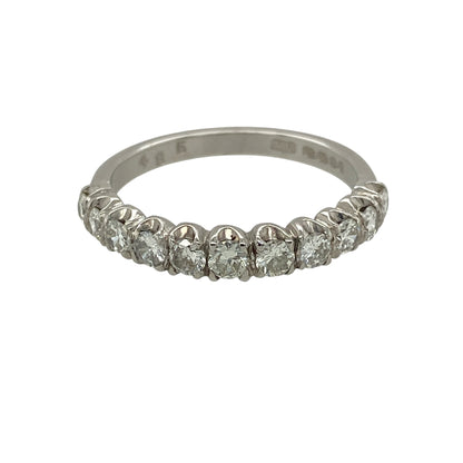 18ct White Gold & Diamond Band Ring
