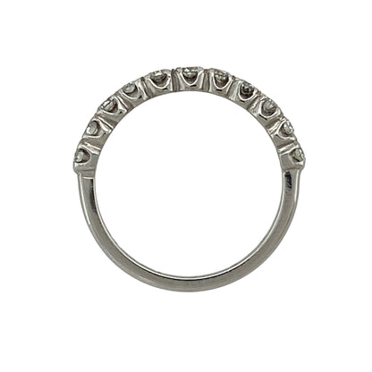 18ct White Gold & Diamond Band Ring