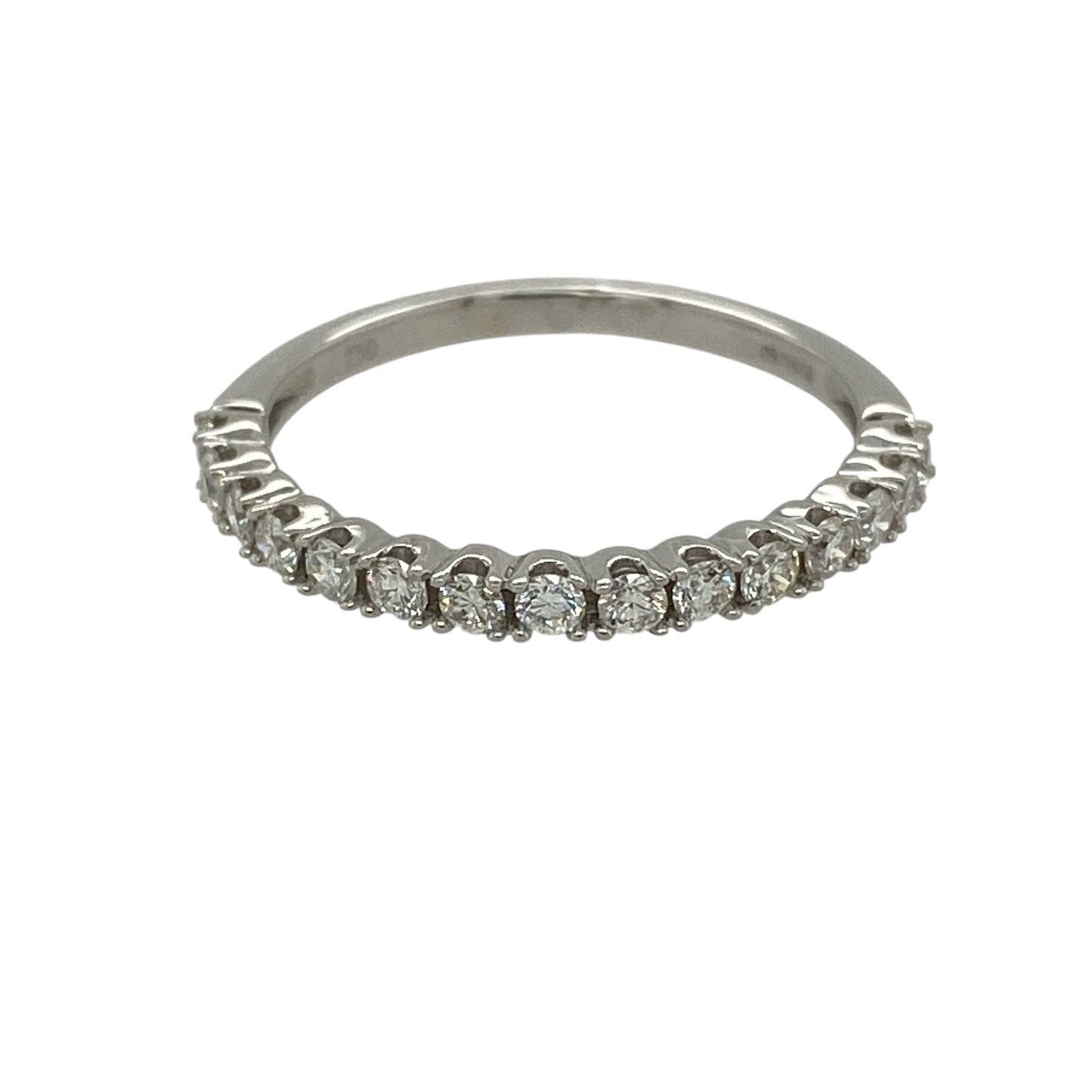 18ct White Gold & Diamond Band Ring