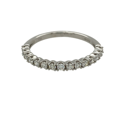 18ct White Gold & Diamond Band Ring