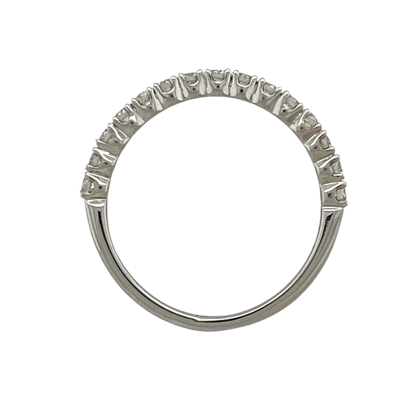 18ct White Gold & Diamond Band Ring