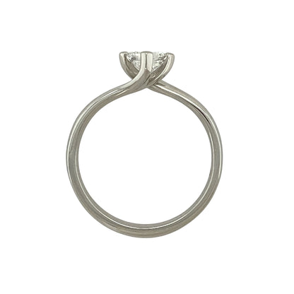 Platinum & Diamond Solitaire Twist Ring