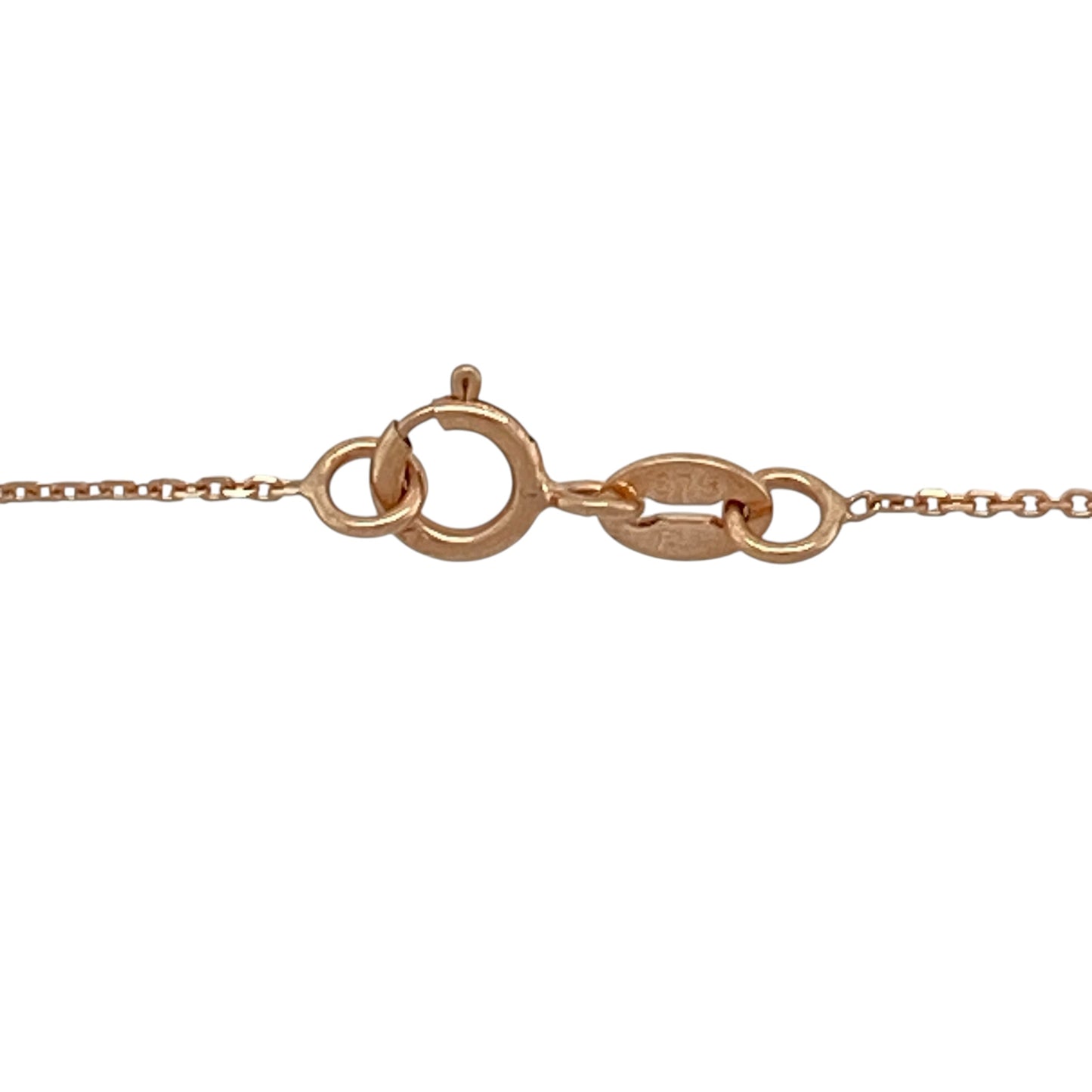 9ct Gold & Diamond Open Heart 16" Necklace