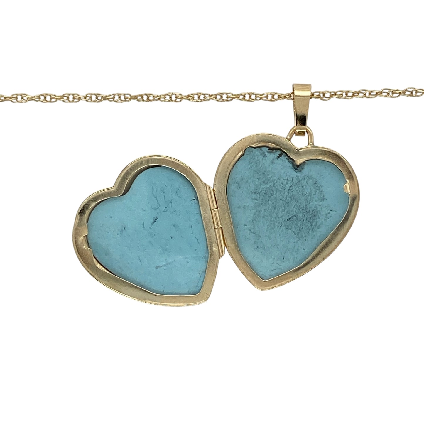 9ct Gold & Diamond Patterned Heart Locket 18" Necklace