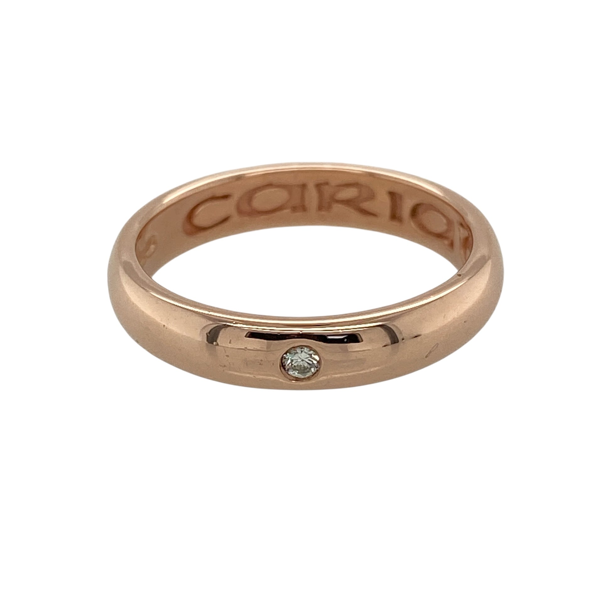 9ct Gold & Diamond Clogau Cariad 4mm Wedding Band Ring