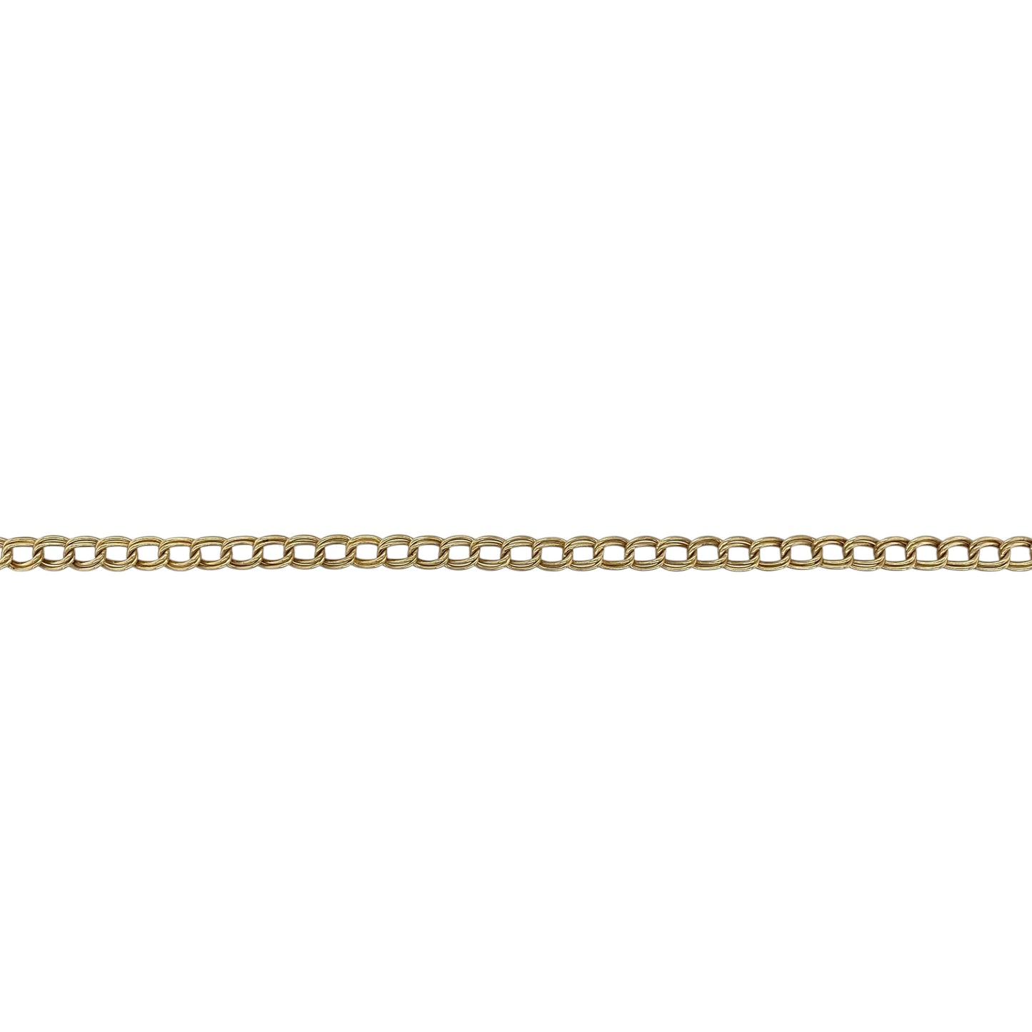 9ct Gold Clogau 7" Double Curb Charm Bracelet