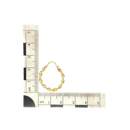 9ct Gold Twisted Hoop Creole Earrings