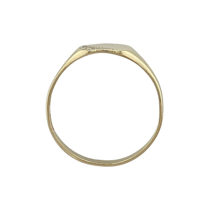 9ct Gold Patterned Square Signet Ring