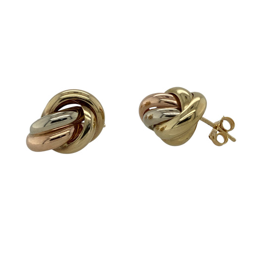 9ct Gold Knot Stud Earrings