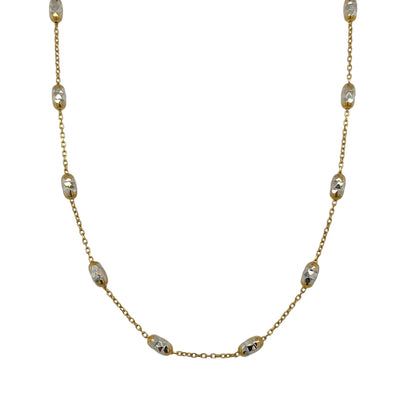 9ct Gold 17" Sparkle Ball Chain Necklace