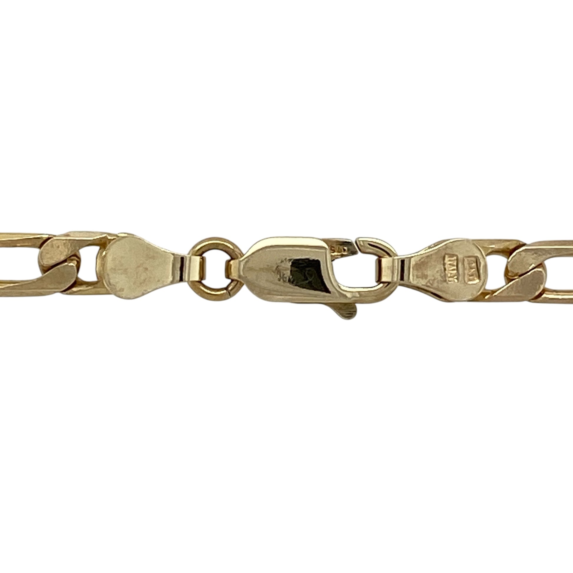 Add timeless style and substantial gold presence to your jewellery collection with this pre-owned 9ct yellow gold 18-inch Figaro chain, featuring the distinctive alternating link pattern associated with this classic chain design.

Design: The chain showcases a traditional Figaro link pattern, combining shorter links with elongated links to create an attractive and instantly recognisable appearance.