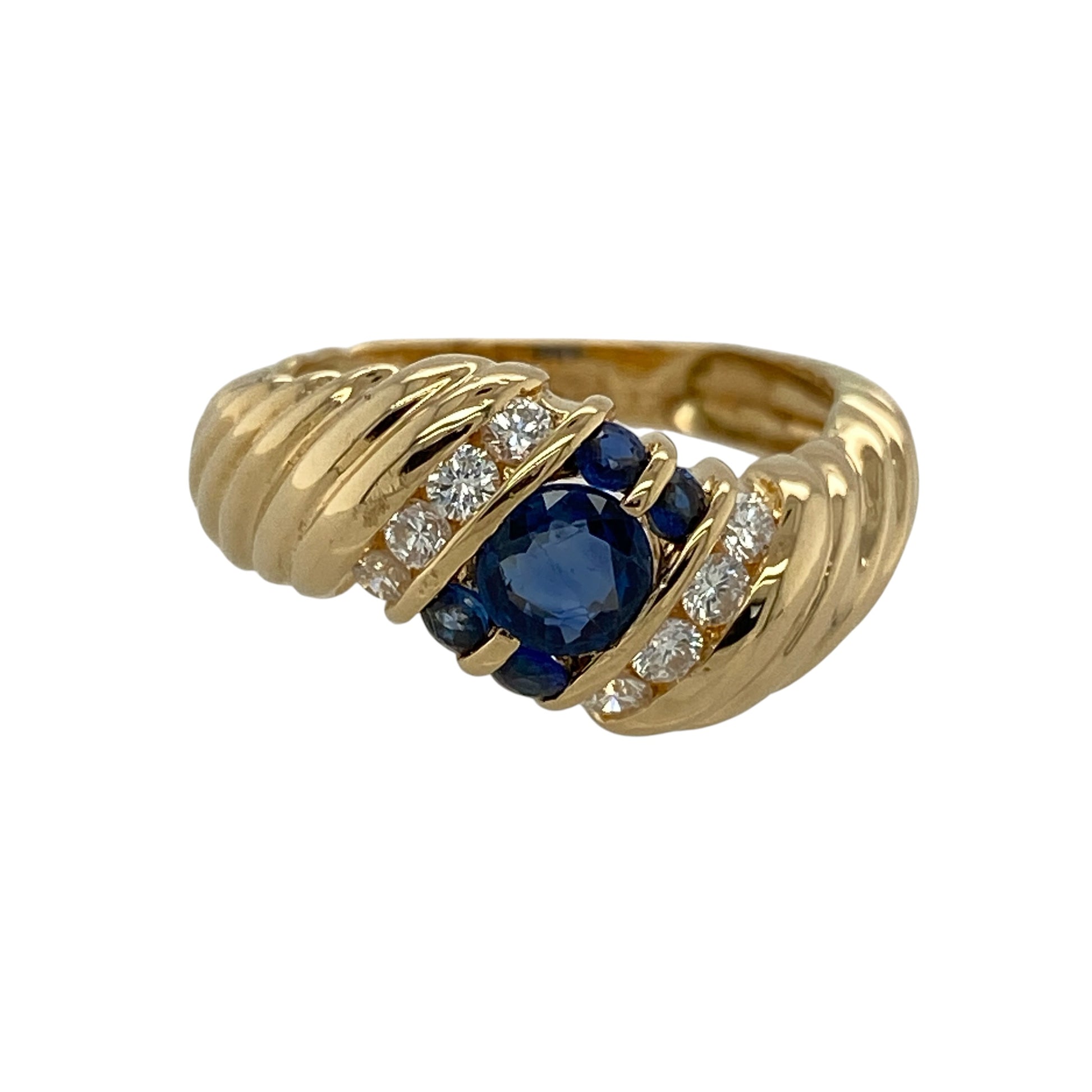 18ct Gold Diamond & Sapphire Ring