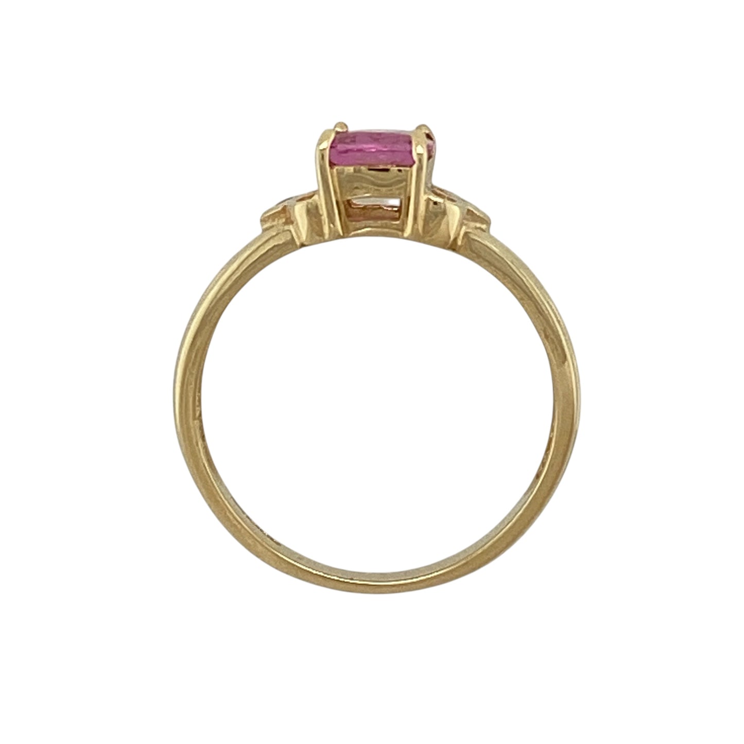 18ct Gold Diamond & Pink Sapphire Ring