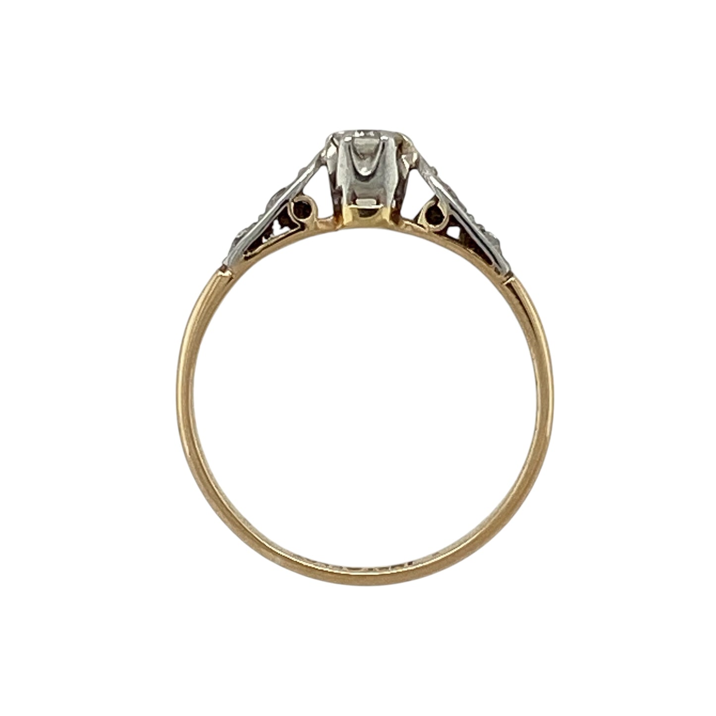 18ct Gold & Platinum Diamond Solitaire Ring