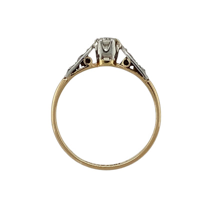 18ct Gold & Platinum Diamond Solitaire Ring