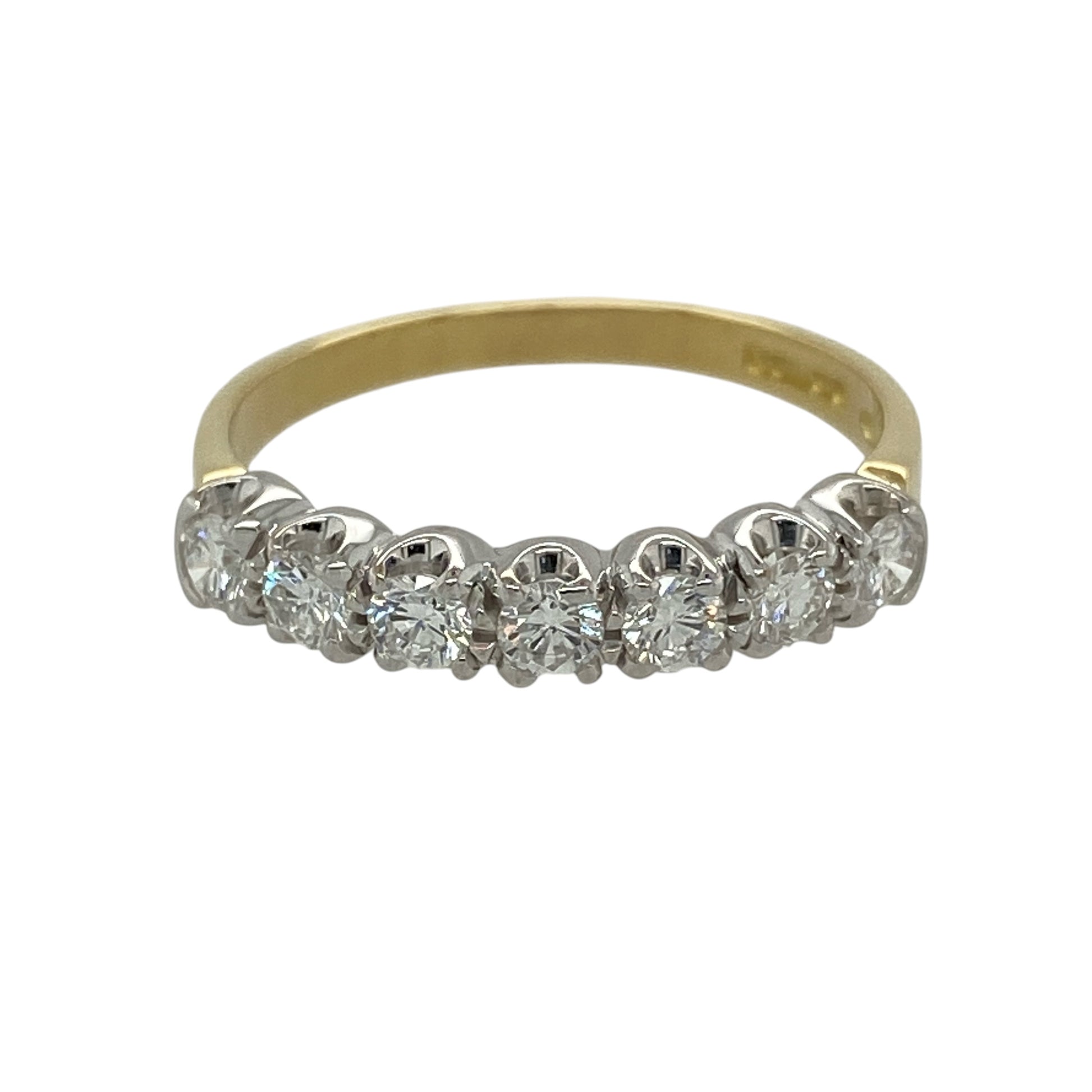 18ct Gold & Diamond Seven Stone Band Ring