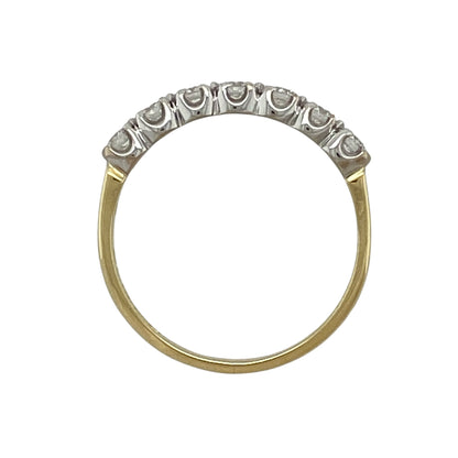 18ct Gold & Diamond Seven Stone Band Ring
