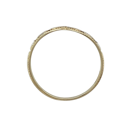 9ct Gold & Diamond Wishbone Ring